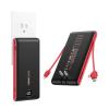 imageVEEKTOMX Portable Charger with Built in Cables 20000mAh Power Bank for iPhone with AC Wall Plug Fast Charging USB C Slim Battery Pack with LED Display Compatible with iPhone151413 Samsung10000mAh BlackRed