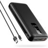 imageVEEKTOMX Small Portable Charger Mini Power Bank 10000mAh PD 225W Fast Charging USBC Battery Bank Travel Essentials Dual Voltage External Portable Powerbank for iPhoneSamsungGoogle Pixel WhiteXDark Grey