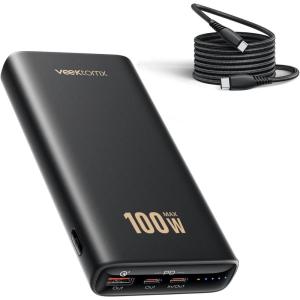 imageVEEKTOMX Power Bank Fast Charging 65W 20000mAh Laptop Portable Charger USB C PDampamp QC 30 Battery Pack Compatible with iPhone 14131211 Pro Mini IPad Samsung Switch MacBook Dell XPS IPad