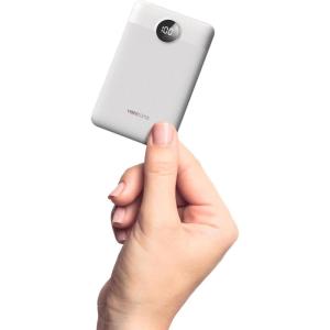 imageVEEKTOMX Small Portable Charger Mini Power Bank 10000mAh PD 225W Fast Charging USBC Battery Bank Travel Essentials Dual Voltage External Portable Powerbank for iPhoneSamsungGoogle Pixel WhiteWhite