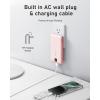 imageVEEKTOMX Portable Charger with Built in Cables 10000mAh Power Bank for iPhone with Wall Plug Travel Essential Fast Charging USB C Slim External Battery Pack for iPhone 17161514 Samsung iPadetc