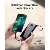 imageVEEKTOMX 10000mAh Power Bank Built in Cable