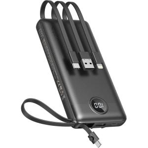 imageVEEKTOMX 10000mAh Power Bank Built in Cable