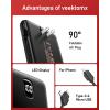 imageVEEKTOMX Portable Charger with Built in Cables 10000mAh Power Bank for iPhone with AC Wall Plug Fast Charging USB C Slim Battery Pack with LED Display Compatible with iPhone 17161514 SamsungMidnight Black