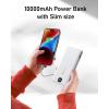 imageVEEKTOMX Portable Charger with Built in Cables 10000mAh Power Bank for iPhone with AC Wall Plug Fast Charging USB C Slim Battery Pack with LED Display Compatible with iPhone 17161514 SamsungMatte White