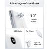 imageVEEKTOMX Portable Charger with Built in Cables 10000mAh Power Bank for iPhone with AC Wall Plug Fast Charging USB C Slim Battery Pack with LED Display Compatible with iPhone 17161514 SamsungMatte White