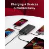 imageVEEKTOMX Portable Charger with Built in Cables 10000mAh Power Bank for iPhone with AC Wall Plug Fast Charging USB C Slim Battery Pack with LED Display Compatible with iPhone 17161514 SamsungMidnight Black