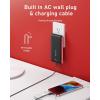 imageVEEKTOMX Portable Charger with Built in Cables 10000mAh Power Bank for iPhone with AC Wall Plug Fast Charging USB C Slim Battery Pack with LED Display Compatible with iPhone 17161514 SamsungBlack Red
