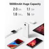 imageVEEKTOMX Portable Charger with Built in Cables 10000mAh Power Bank for iPhone with AC Wall Plug Fast Charging USB C Slim Battery Pack with LED Display Compatible with iPhone 17161514 SamsungMatte White