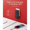 imageVEEKTOMX Portable Charger with Built in Cables 10000mAh Power Bank for iPhone with AC Wall Plug Fast Charging USB C Slim Battery Pack with LED Display Compatible with iPhone 17161514 SamsungMidnight Black