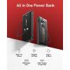 imageVEEKTOMX Portable Charger with Built in Cables 10000mAh Power Bank for iPhone with AC Wall Plug Fast Charging USB C Slim Battery Pack with LED Display Compatible with iPhone 17161514 SamsungMidnight Black