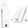 imageVEEKTOMX Portable Charger with Built in Cables 10000mAh Power Bank for iPhone with AC Wall Plug Fast Charging USB C Slim Battery Pack with LED Display Compatible with iPhone 17161514 SamsungMatte White