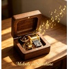 image:imageVEEKTOMX 18Note Solid Wooden Music Box HandCranked Classic Retro Melody Box for Adults Kids Best Gifts for Women Men Girls Boys Home Decor Anniversary Birthday