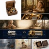 image:imageVEEKTOMX 18Note Solid Wooden Music Box HandCranked Classic Retro Melody Box for Adults Kids Best Gifts for Women Men Girls Boys Home Decor Anniversary Birthday
