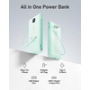 image:imageVEEKTOMX Portable Charger with Built in Cables 10000mAh Power Bank for iPhone with Wall Plug Travel Essential Fast Charging Slim USB C External Battery Pack for iPhone 171615 Samsung iPad etcCyan