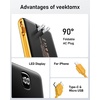 image:imageVEEKTOMX Portable Charger with Built in Cables 10000mAh Power Bank for iPhone with Wall Plug Travel Essential Fast Charging Slim USB C External Battery Pack for iPhone 171615 Samsung iPad etcDark GrayYellow