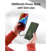 image:imageVEEKTOMX Portable Charger with Built in Cables 10000mAh Power Bank for iPhone with Wall Plug Travel Essential Fast Charging Slim USB C External Battery Pack for iPhone 171615 Samsung iPad etcDark Green