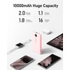 image:imageVEEKTOMX Portable Charger with Built in Cables 10000mAh Power Bank for iPhone with Wall Plug Travel Essential Fast Charging Slim USB C External Battery Pack for iPhone 171615 Samsung iPad etcPeach