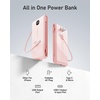 image:imageVEEKTOMX Portable Charger with Built in Cables 10000mAh Power Bank for iPhone with Wall Plug Travel Essential Fast Charging Slim USB C External Battery Pack for iPhone 171615 Samsung iPad etcPeach
