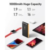 image:imageVEEKTOMX Portable Charger with Built in Cables 10000mAh Power Bank for iPhone with Wall Plug Travel Essential Fast Charging Slim USB C External Battery Pack for iPhone 171615 Samsung iPad etcDark GrayYellow