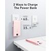 image:imageVEEKTOMX Portable Charger with Built in Cables 10000mAh Power Bank for iPhone with Wall Plug Travel Essential Fast Charging Slim USB C External Battery Pack for iPhone 171615 Samsung iPad etcPeach