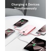 image:imageVEEKTOMX Portable Charger with Built in Cables 10000mAh Power Bank for iPhone with Wall Plug Travel Essential Fast Charging Slim USB C External Battery Pack for iPhone 171615 Samsung iPad etcPeach