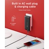 image:imageVEEKTOMX Portable Charger with Built in Cables 10000mAh Power Bank for iPhone with Wall Plug Travel Essential Fast Charging Slim USB C External Battery Pack for iPhone 171615 Samsung iPad etcBLACK